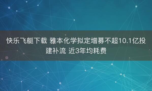 快乐飞艇下载 雅本化学拟定增募不超10.1亿投建补流 近3年均耗费