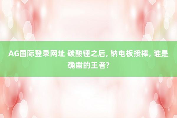 AG国际登录网址 碳酸锂之后, 钠电板接棒, 谁是确凿的王者?